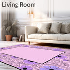 Lavender Floral Vine Meadow Rug