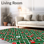 Red And White Festive Holiday Sweater Rug