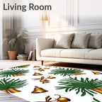 Golden Bells Green Foliage Repeat Rug