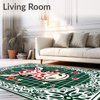 Whimsical Giraffe Forest Starburst Rug