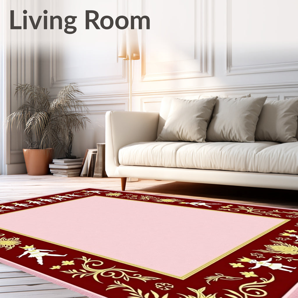 Crimson Gold Royal Children Border Rug