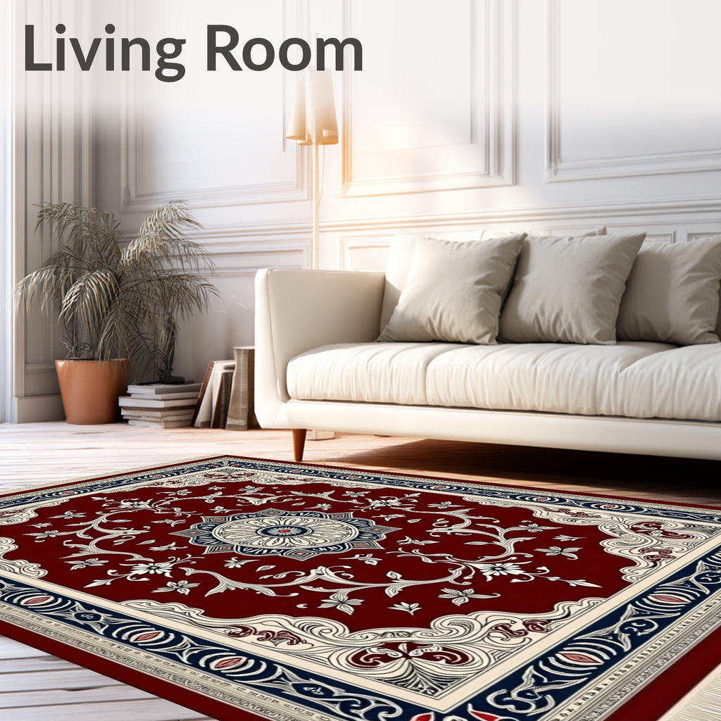 Ornate Medallion Floral Vines Rug