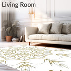 Gold Sun Eye Mandala Rug