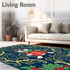 Cute Dog Red Gift Festive Background Rug