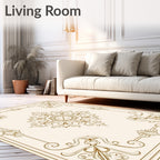 Gold Vintage Filigree Medallion Rug