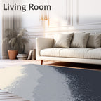 Graduated Grey Textured Layers Rug