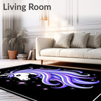 Fantasy Unicorn Pastel Swirl Stars Rug