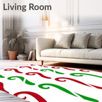 Red Green Candy Cane Repeat Rug