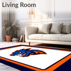 Blue Fierce Dragon Head Rug