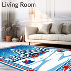 Winter Forest Snowfall Present Scene Rug