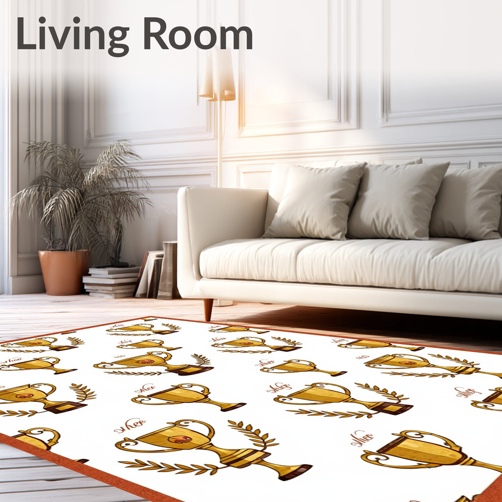 Golden Trophy Laurel Wreath Repeat Rug