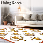 Golden Trophy Laurel Wreath Repeat Rug
