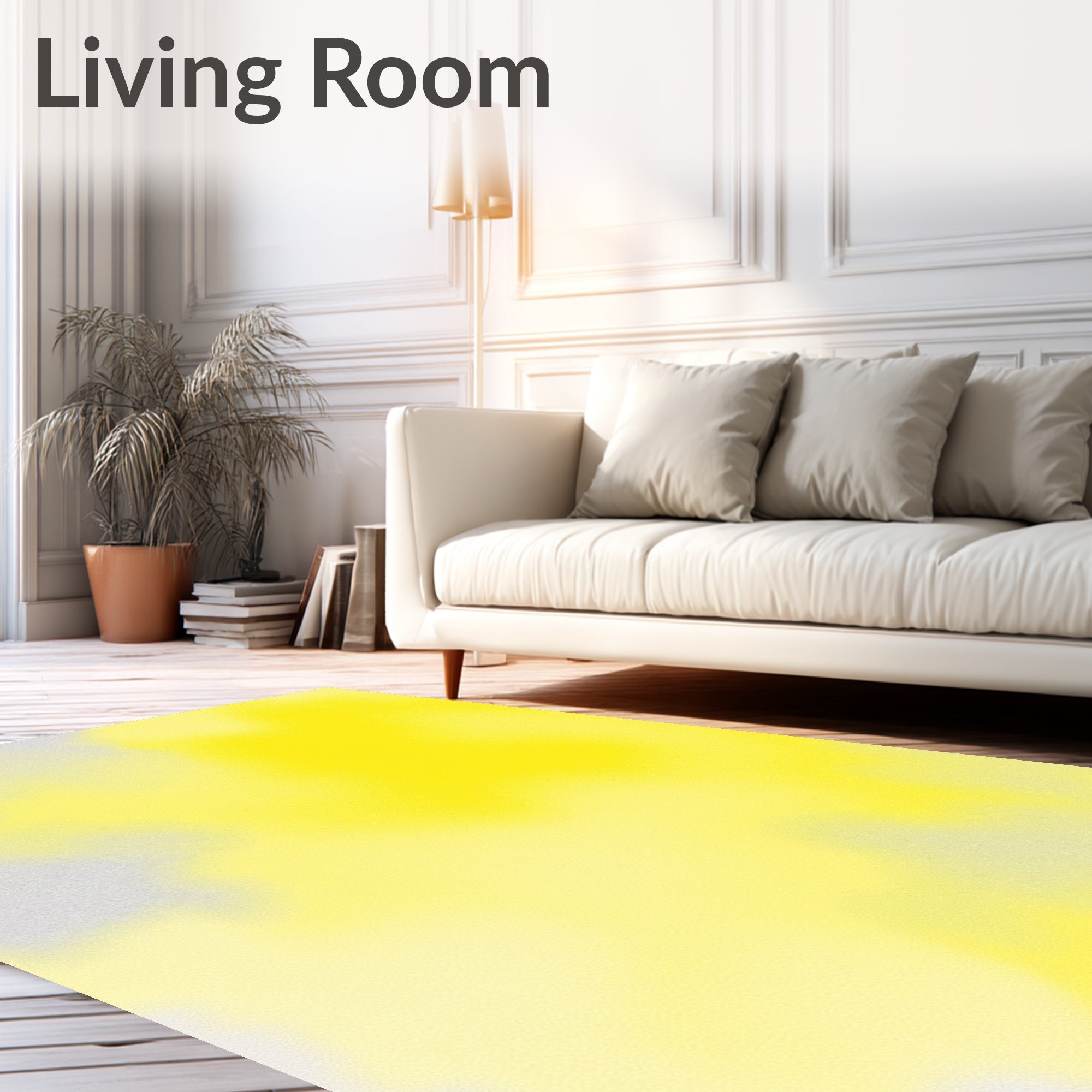 Muted Yellow Gray Cloudburst Aura Rug