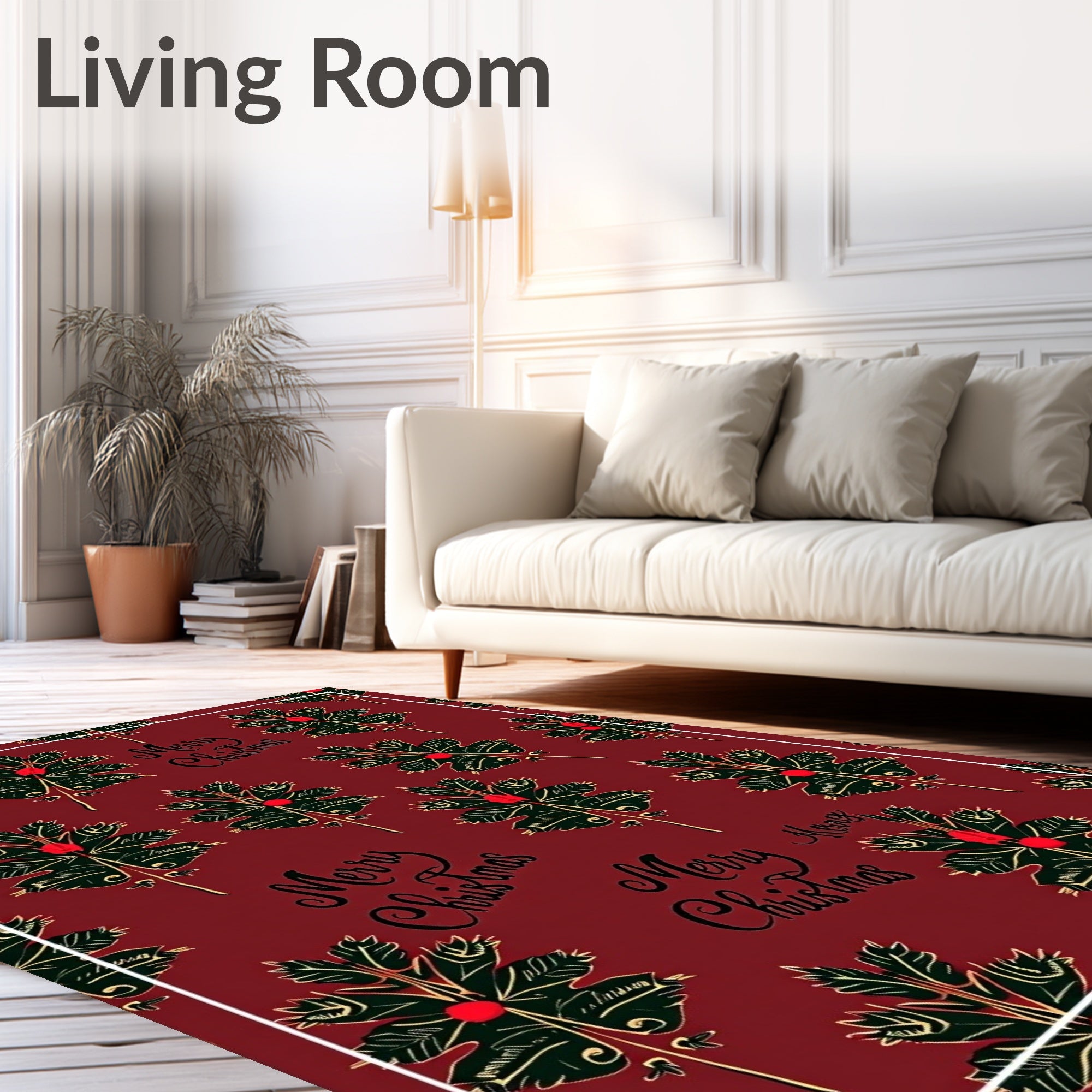 Christmas Holly Berry Vine Rug