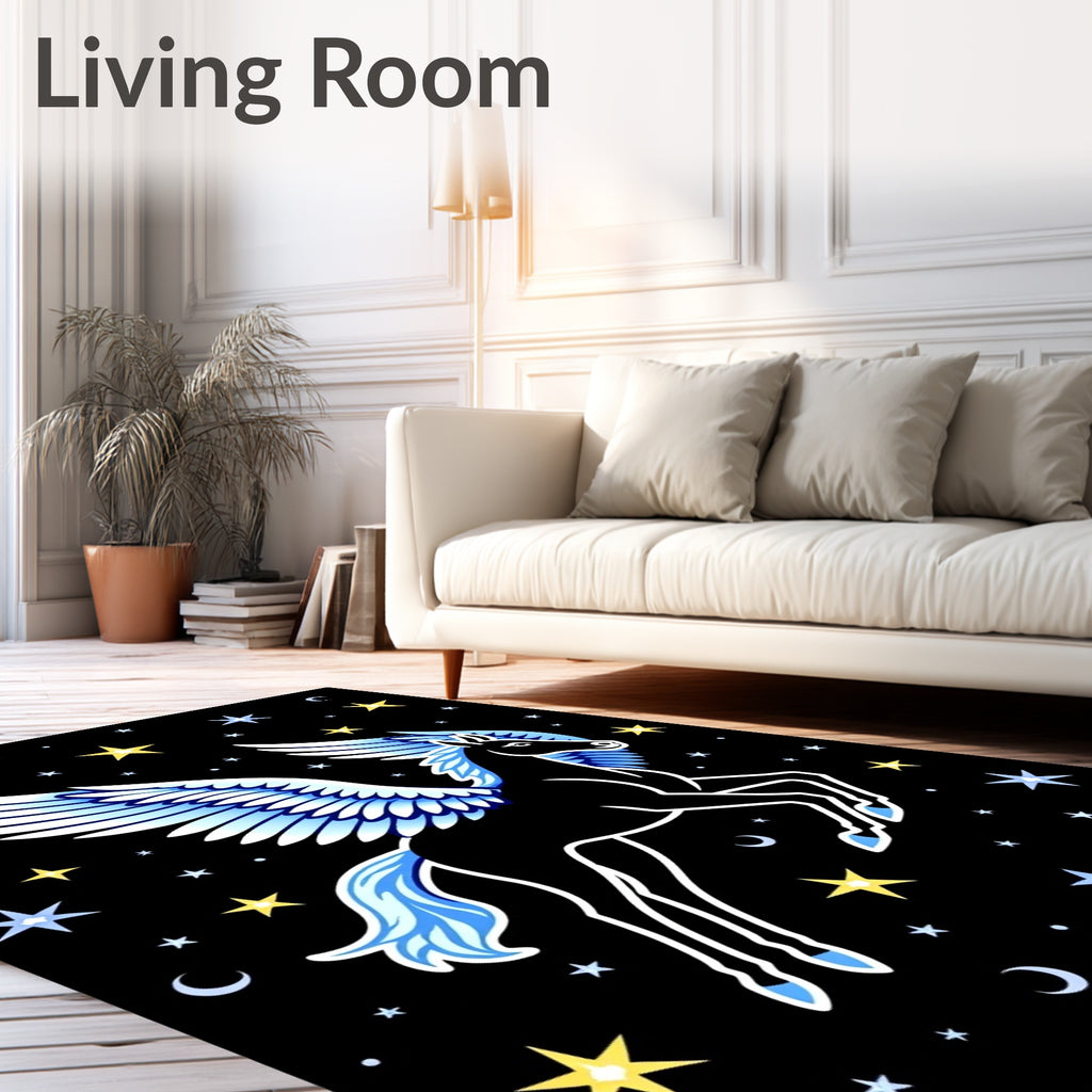 Midnight Pegasus Starry Night Rug