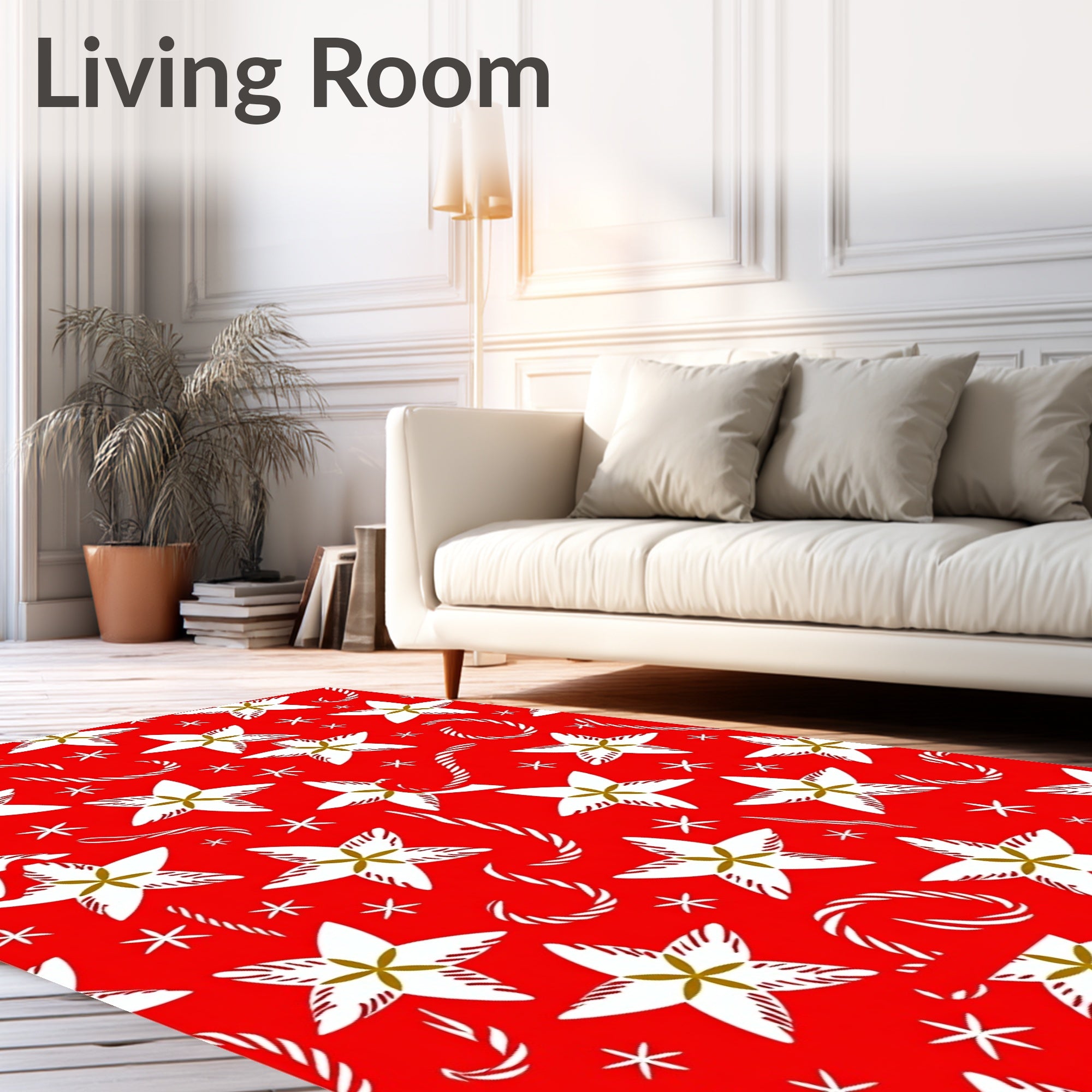 Christmas Star Candy Cane Wonderland Rug