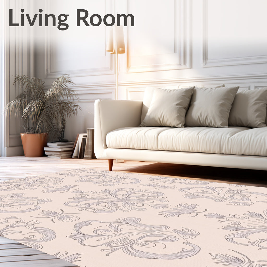 Soft Blossom Acanthus Scroll Rug