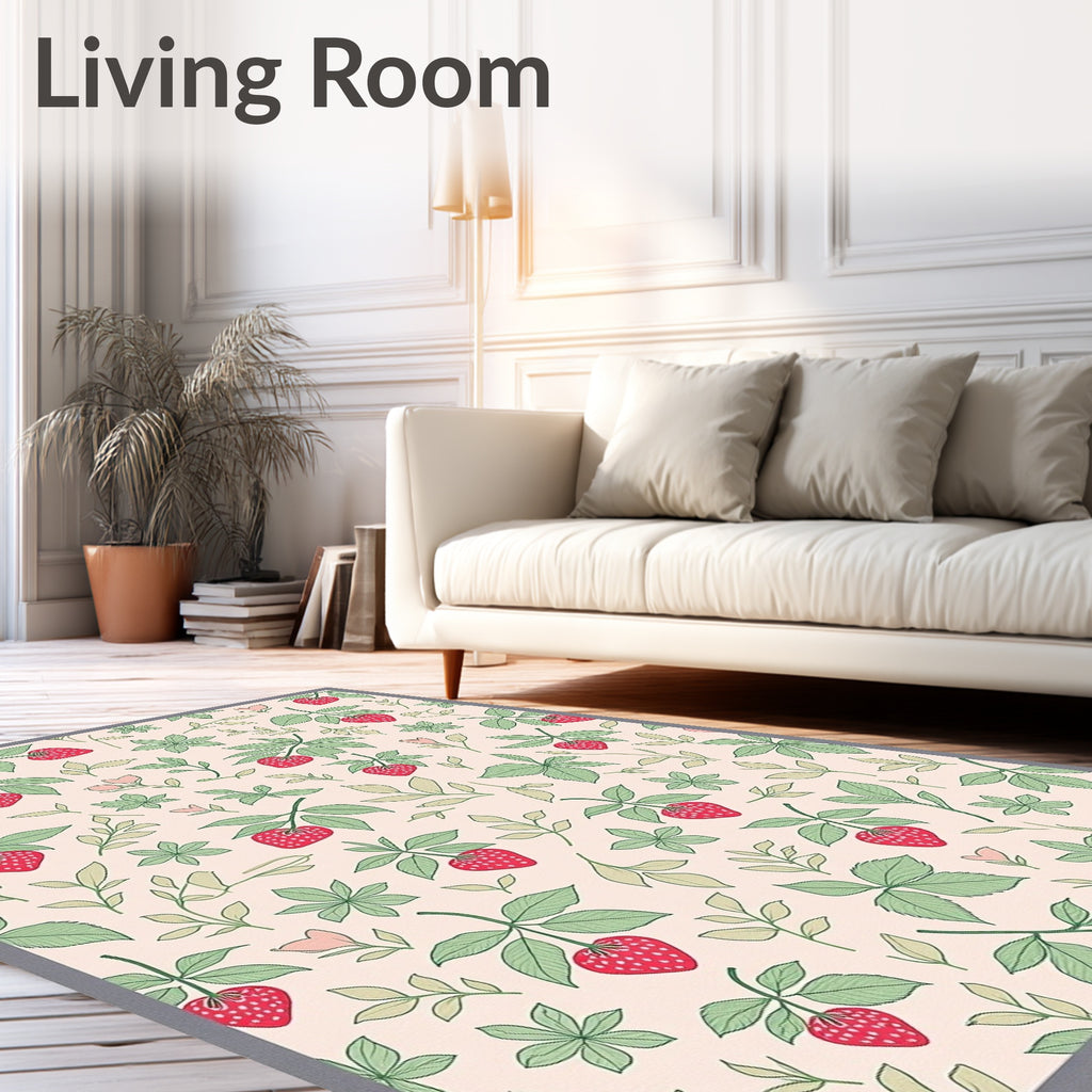 Sweet Strawberry Fields Garden Rug