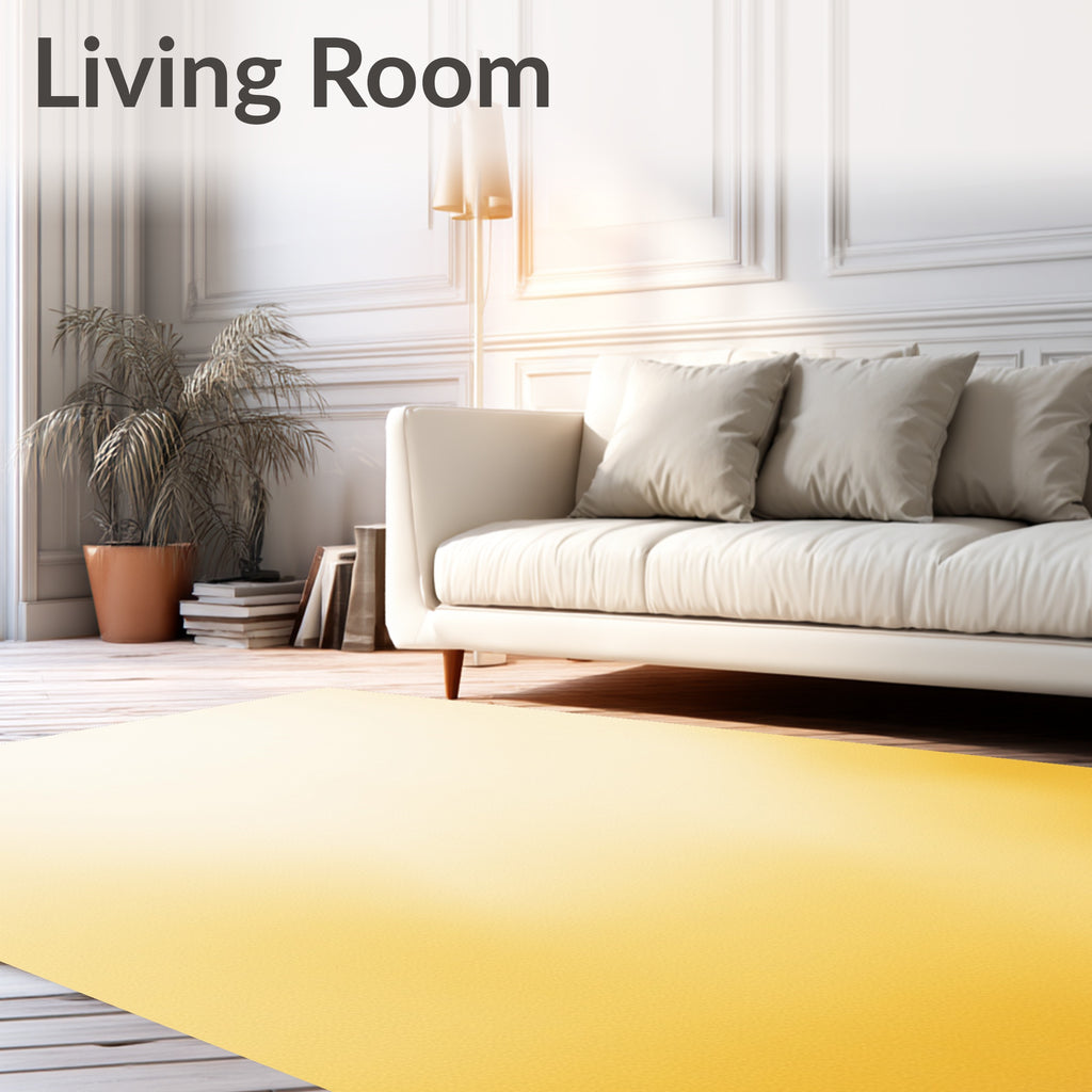 Sunset Gold Gradient Soft Texture Rug