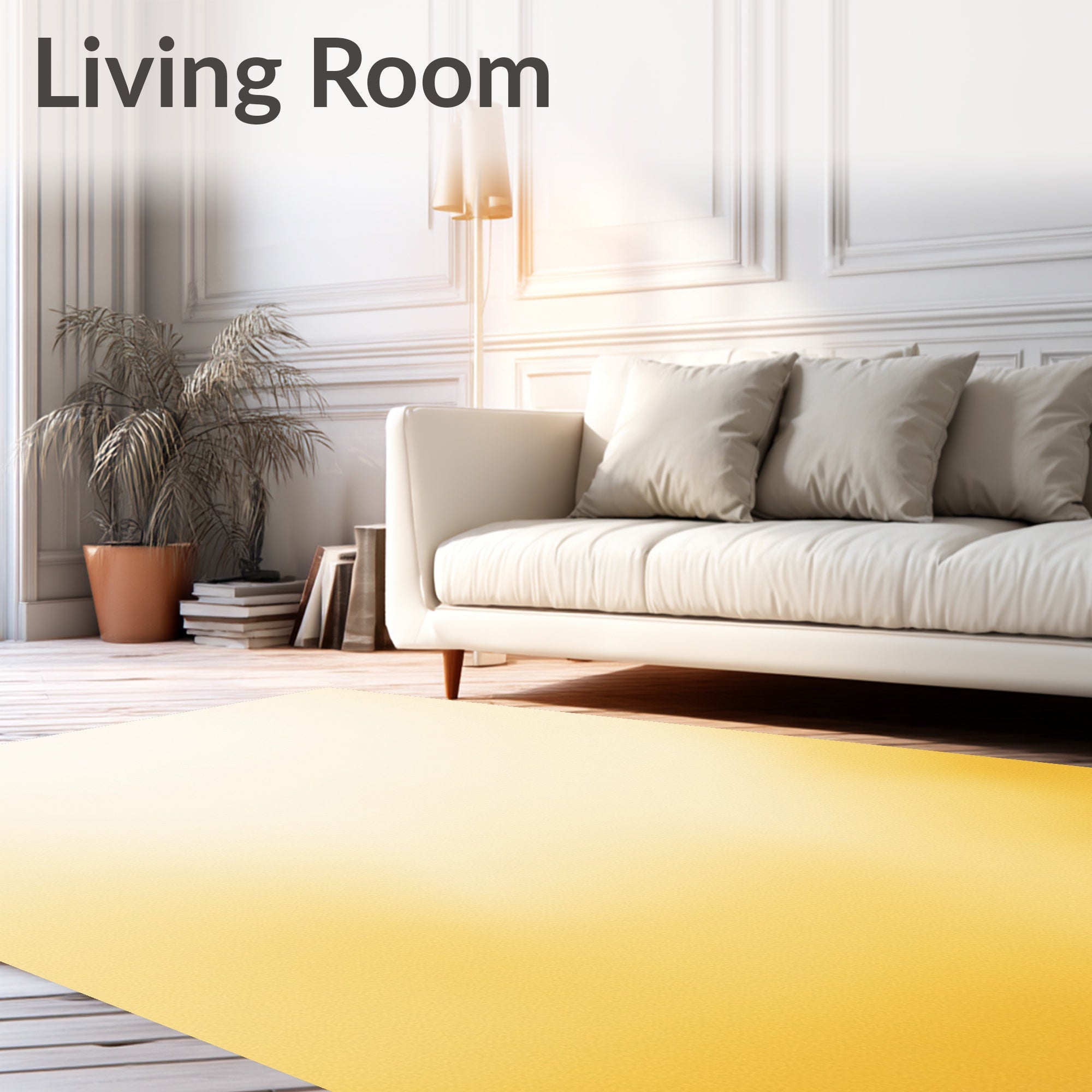 Sunset Gold Gradient Soft Texture Rug