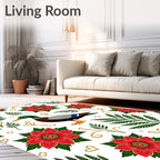 Vibrant Red Floral Mallard Countryside Rug