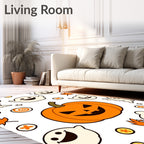 Spooky Halloween Pumpkin Ghost Medley Rug