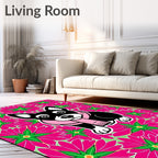 Bold Pink Floral Dog Scarf Rug
