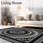 Monochromatic Radial Concentric Geometric Rug