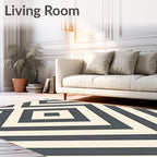 Charcoal Diamond Geo Illusion Rug