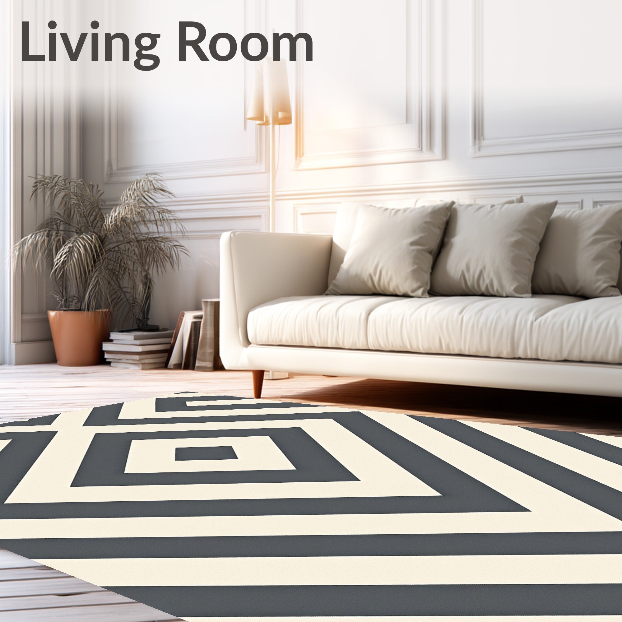 Charcoal Diamond Geo Illusion Rug