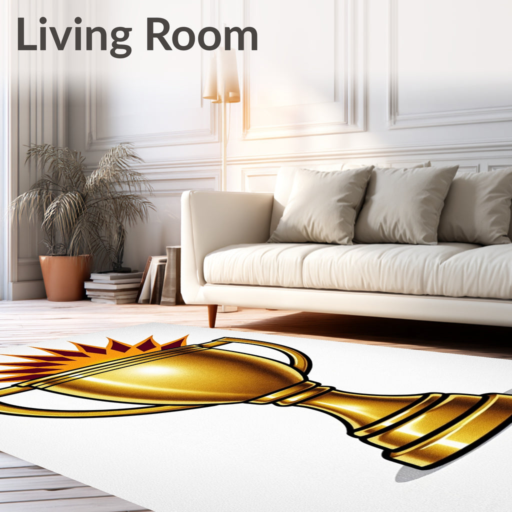 Golden Trophy Sunburst Accents Rug