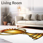 Golden Trophy Sunburst Accents Rug