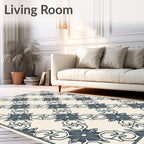 Navy Blue Stargazer Geometric Lattice Rug