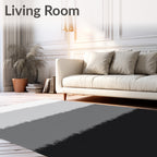 Monochromatic Gradient Ombre Stripes Rug