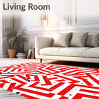 Red White Blue Scattered Stars Rug