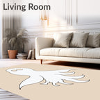 Spooky White Ghost Tentacle Aura Rug