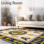 Collegiate Emblem Trophy Lettering Accent Rug