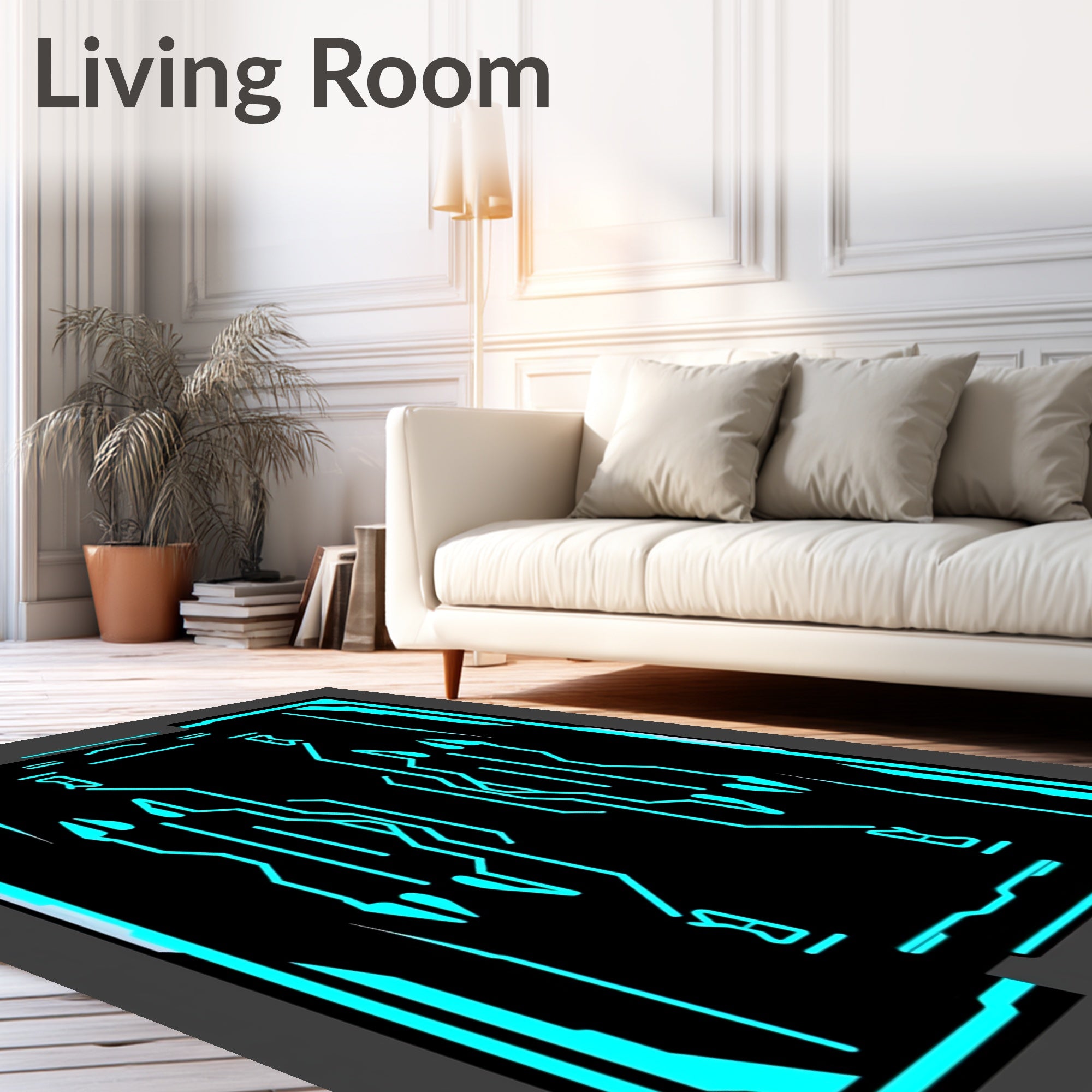 Cybernetic Circuit Board Graphic Rug