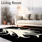 Spooky Ghostly Skeleton Silhouette Rug