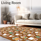 Gingerbread Village Candy Cane Sprinkle Rug