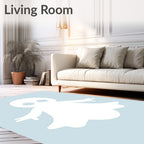 Whimsical White Ghost Sky Rug