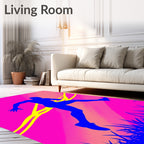 Dynamic Runner Vibrant Plasma Field Rug