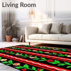 Christmas Holly Berry Ornament Garland Rug