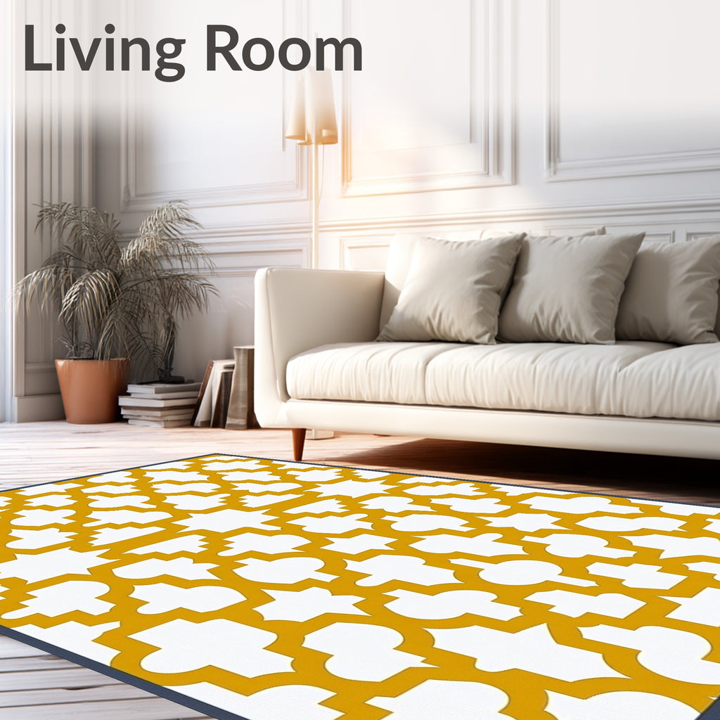 Golden Quatrefoil Lattice Geometric Rug