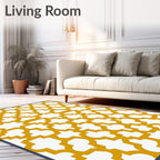 Golden Quatrefoil Lattice Geometric Rug