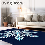 Azure Snowflake Starburst Rug