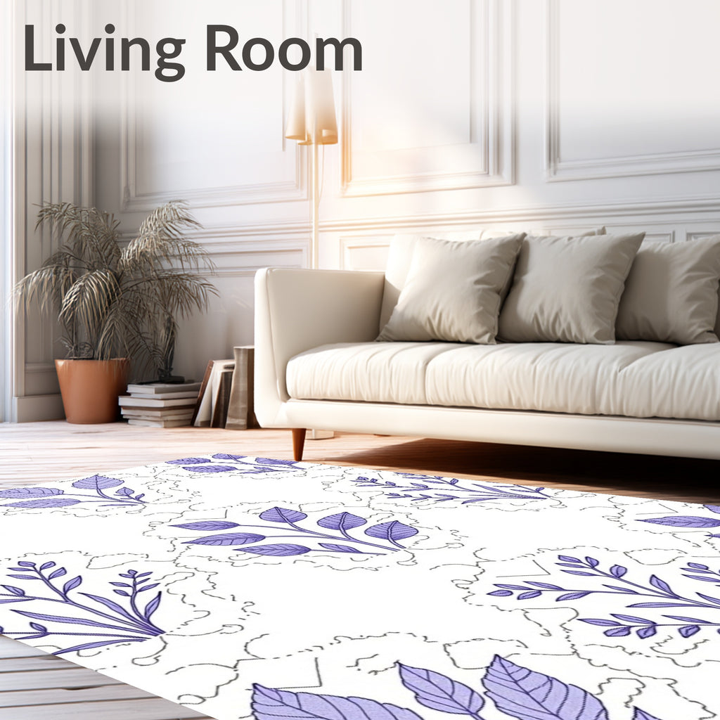 Orchid Purple Botanical Garden Rug