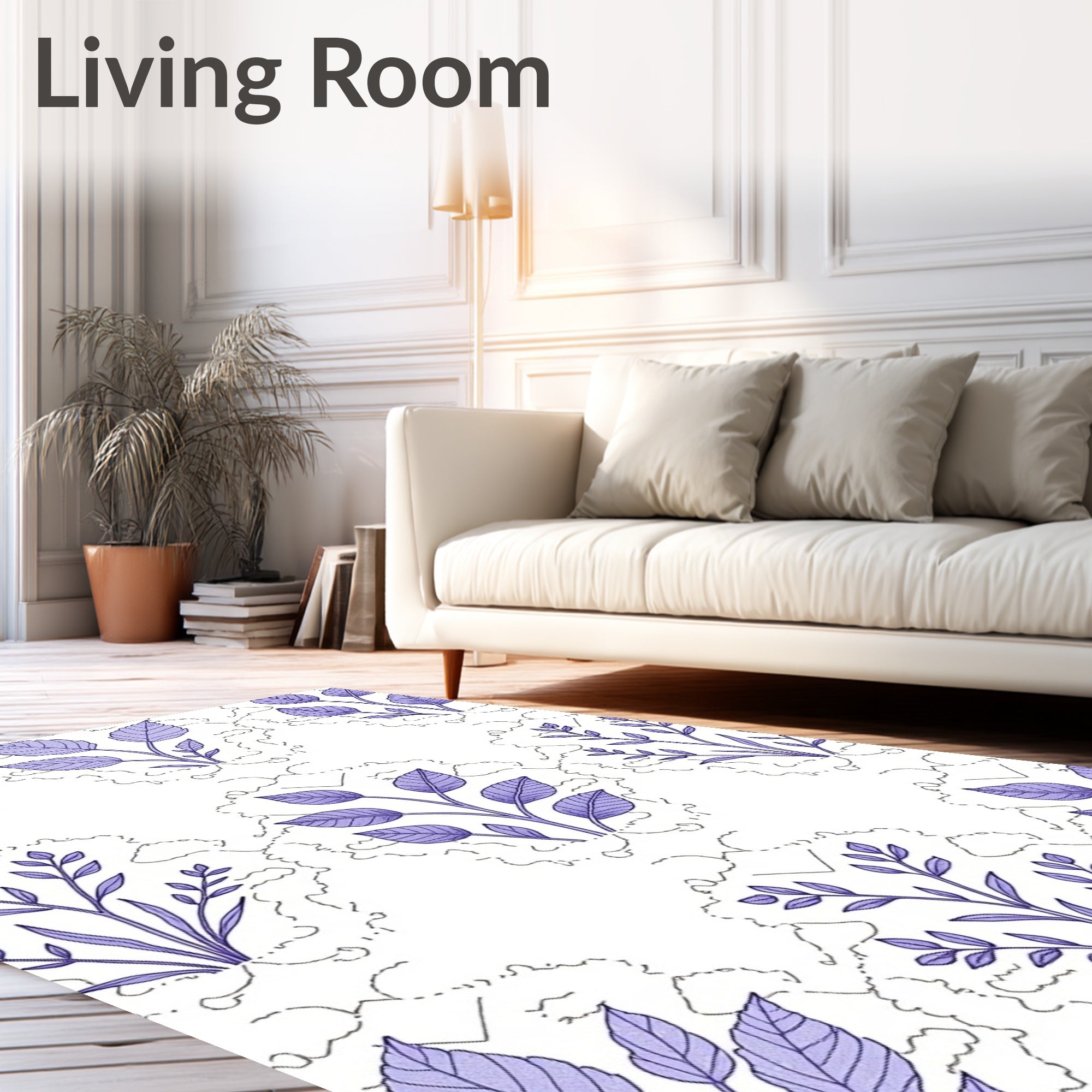 Orchid Purple Botanical Garden Rug