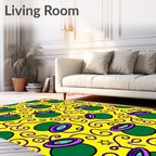 Emerald Cauldron Swirl Yellow Motif Rug