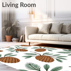 Rustic Pinecone and Pine Needle Collection Rug